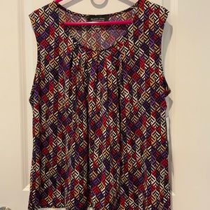 Black Label by Evan-Picone Sleeveless Top Sz XL